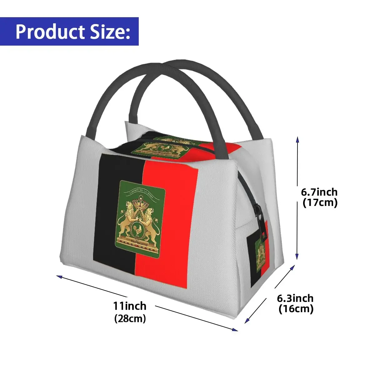 علم الاستقلال الهايتي أكياس الغداء معزول بينتو صندوق المحمولة حقيبة الغداء نزهة أكياس برودة حقيبة حرارية للمرأة فتاة العمل