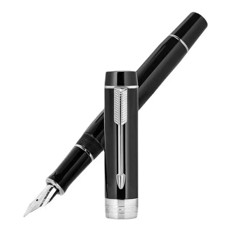 JinHao 100 Fountain Pen Acrylic Ink Pen Converter Filler EF F Nib Business Student Calligraphy Stationery Office School Supplies