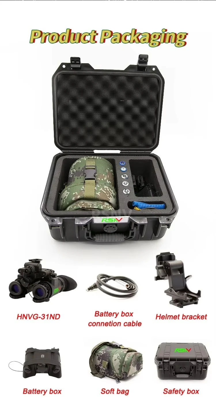 Safe Night Operations Anti-Glare Protected Night Vision Goggles with Red Position Indicator PVS-31 Housing Kits 4