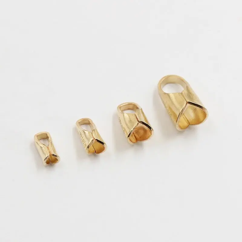 Inner Dia 14K Gold Filled End Caps Wholesale Supplies for Jewelry Making Handmde DIY Accessories Gold Jewelry Findings
