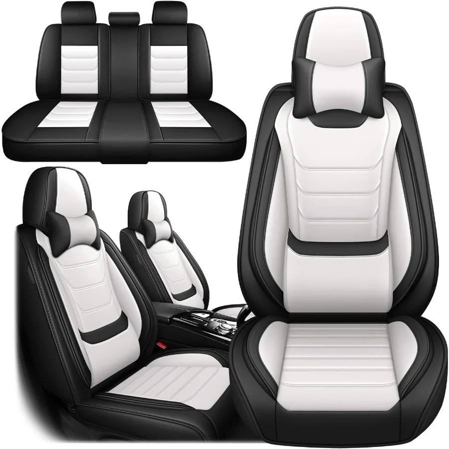 

Nappa Leather Seat Covers Full Set for Toyota Corolla Cross 20222025 5 Seats Waterproof TearResistant Car Seat Cover with Insid