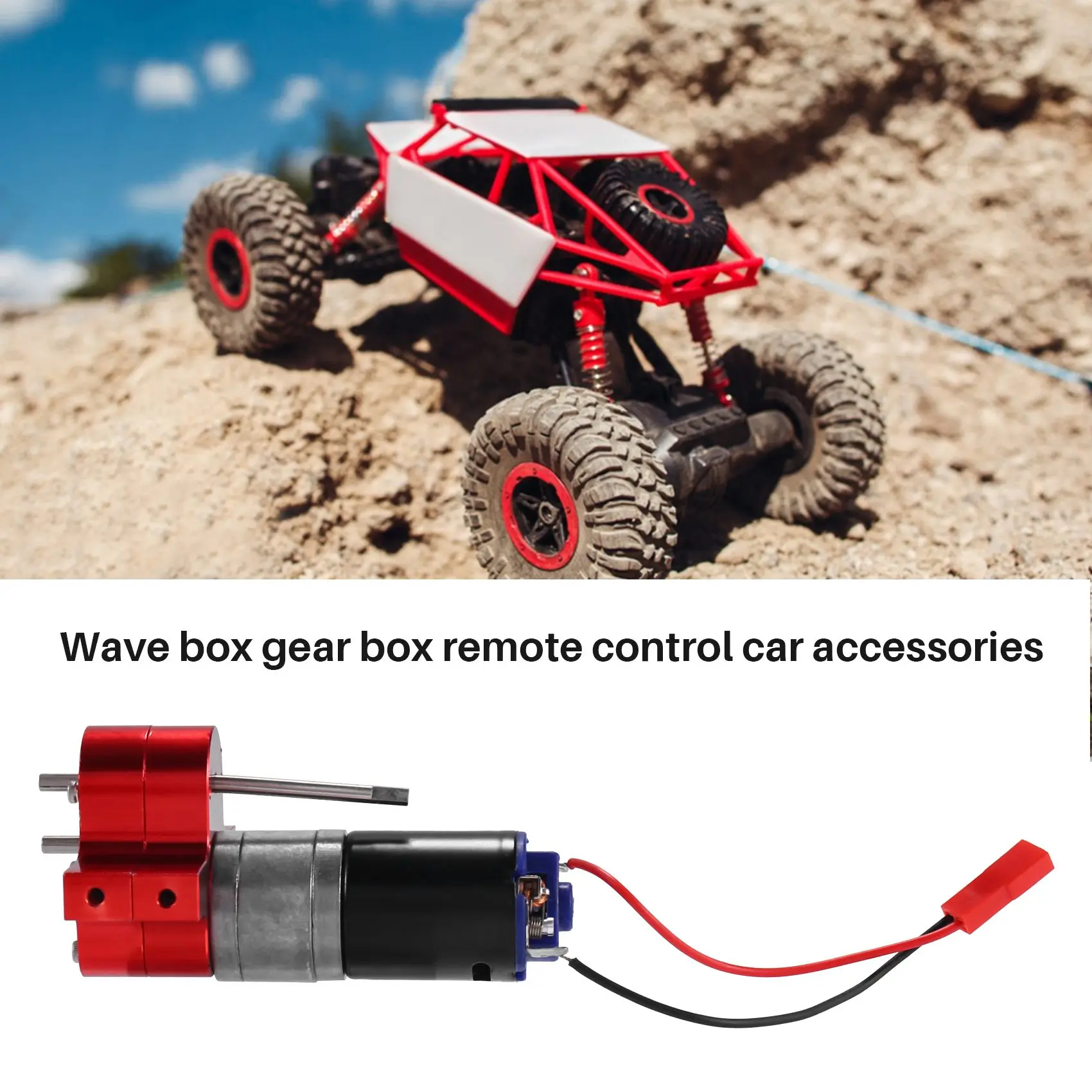 A63T-Metal 370 Motor Gearbox Gear Box For WPL C14 C24 B24 B36 MN D90 D99 MN99S RC Car Upgrade Parts