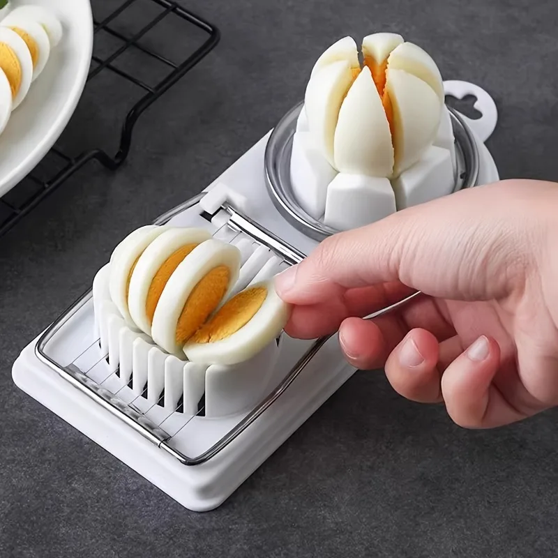 Multifunctional Egg Cutter Stainless Steel Egg Slicer Sectioner Cutter Mold Flower-Shape Luncheon Meat Cutter Kitchen Gadgets