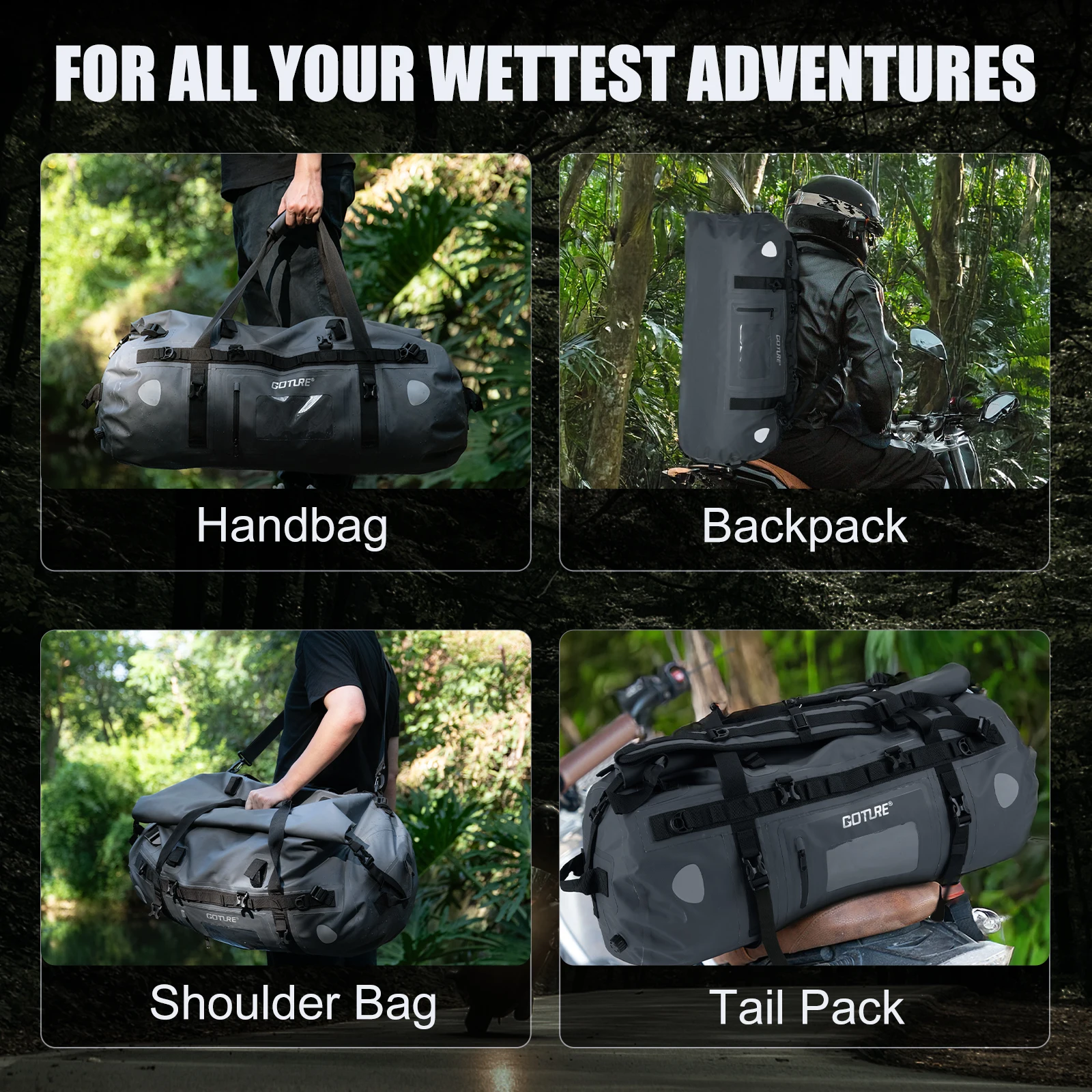 Motorcycle Duffle & Luggage Wa - đánh giá và giá Motorcycle Tail Bag Waterproof Roll Top