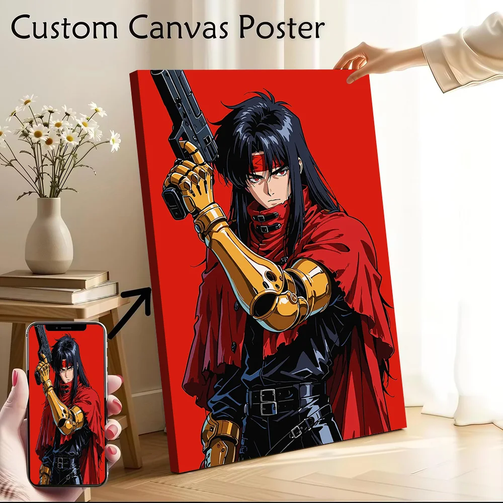 Fantasy Vash Canvas Poster Customizable Pictures Wall Art Canvas Painting for Room Decoration Gaming Wand Deko Home Decorations