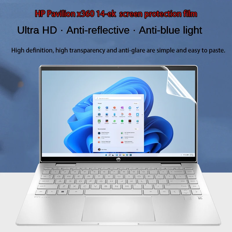 

Для HP Pavilion X360 14-ek пленка для клавиатуры 14-дюймовый чехол для клавиатуры ноутбука антибликовая защитная пленка для экрана чехол для клавиш