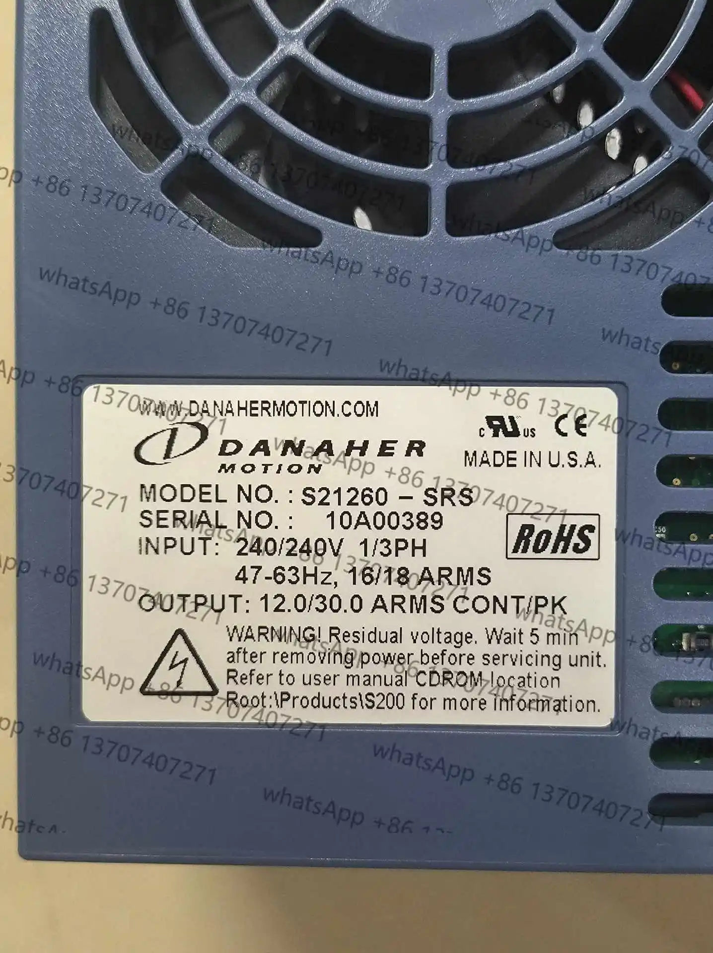 Servoazionamento S21260-SRS per DANAHER