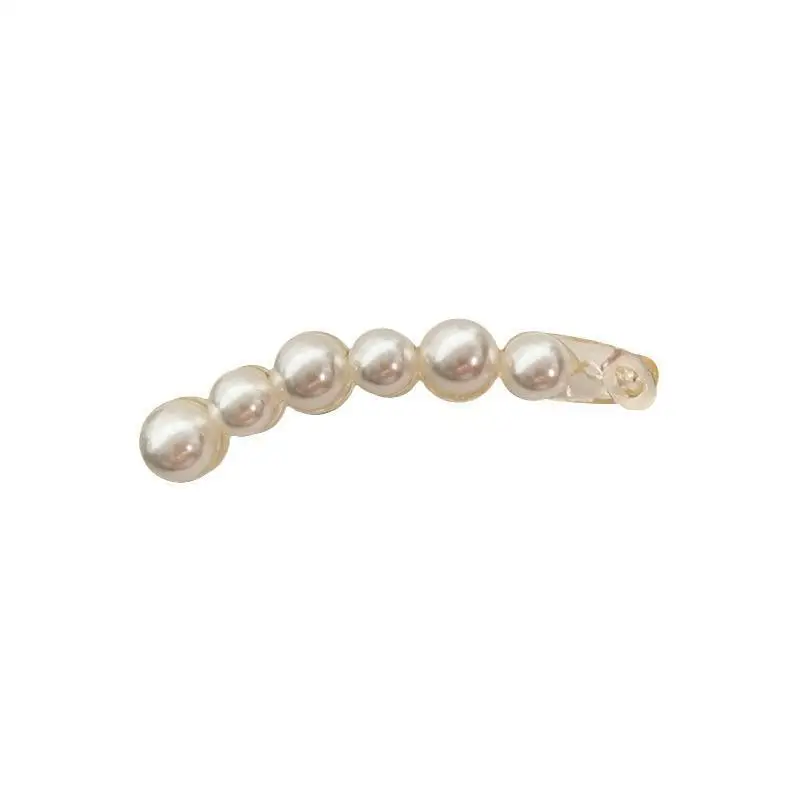 Modische Perlen-Haarnadeln Haarspangen Bananenclips Damen Mädchen Kopfschmuck Pferdeschwanz-Haarklammern Accessoire – Detail 4