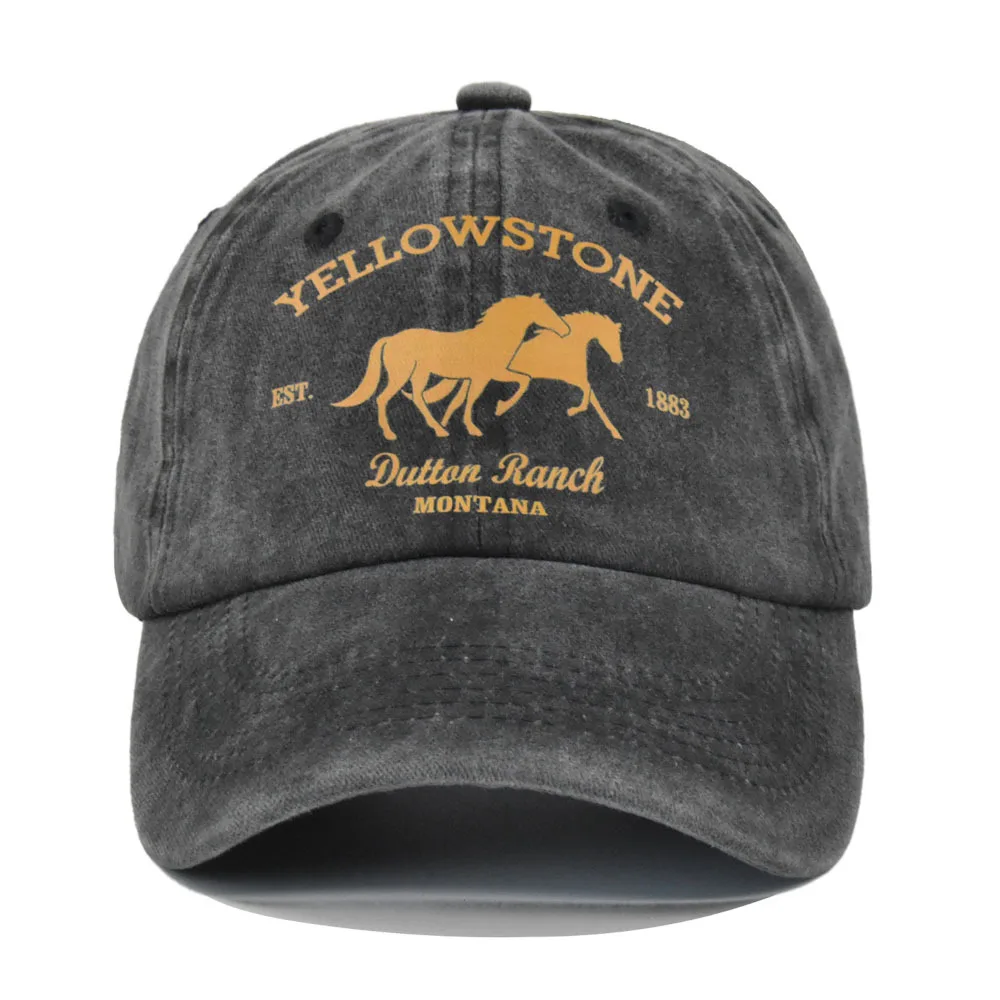 Gorra de béisbol con cierre trasero para hombre y mujer, sombrero de Sol de YELLOWSTONE, caballo, gorra deportiva, Hip Hop, ajustada, primavera y