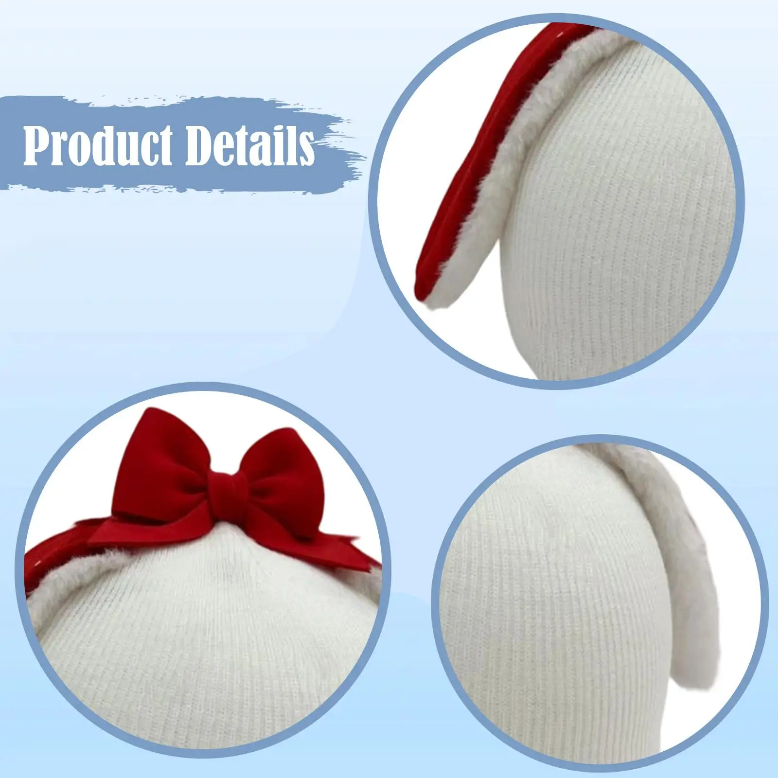 Rabbit Ear Snow Ski Helmet Cover Knitted, Cute Snowboarding Skiing Accessory Snowboard Helmet Cover for Kids Adults