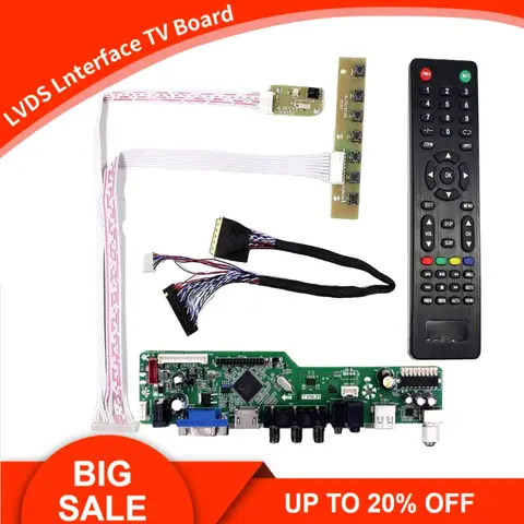 HM185WX1-300 HM185WX1-400 TV, HDMI, VGA, AV, USB LCD LED 스크린 컨트롤러 보드 드라이버용, TV56 키트, 신제품