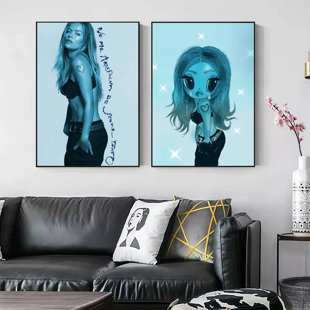 K-Karol G NO ME ARREPIENTO DE SENTIR TANTO Peelable Self-adhesive Poster Stickers Are Suitable For Frameless Wall Decoration In