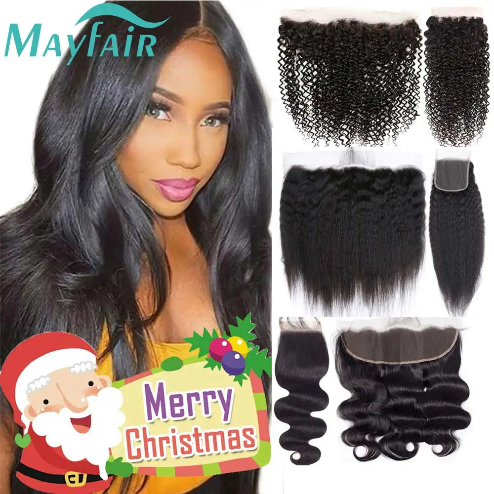 Lace Frontal Only 13x4 Water Wave Closure Human Hair Brazilian Lace Frontal Closure Deep HD Transparent Lace Front Closure Only