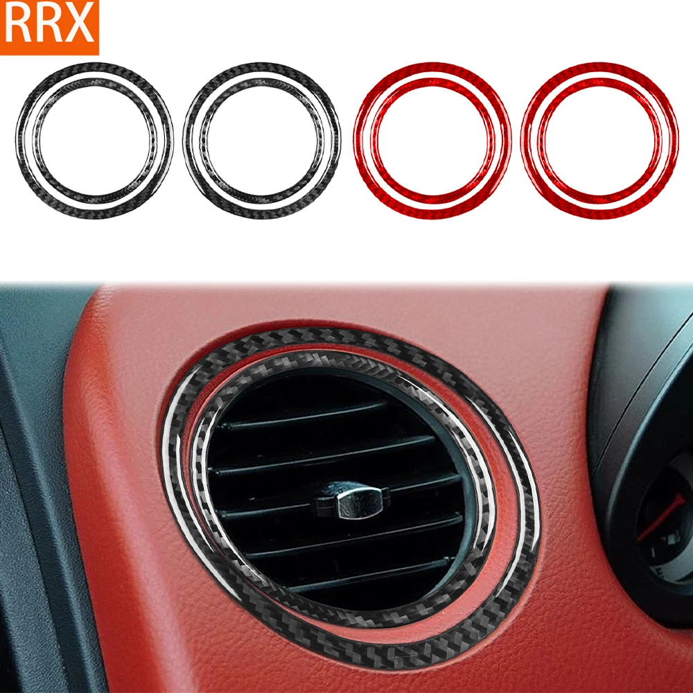 For Mitsubishi Eclipse 2006-2012 Carbon Fiber Stickers Instruments Air Conditioning Vent Panel Car Accessories inside decorative