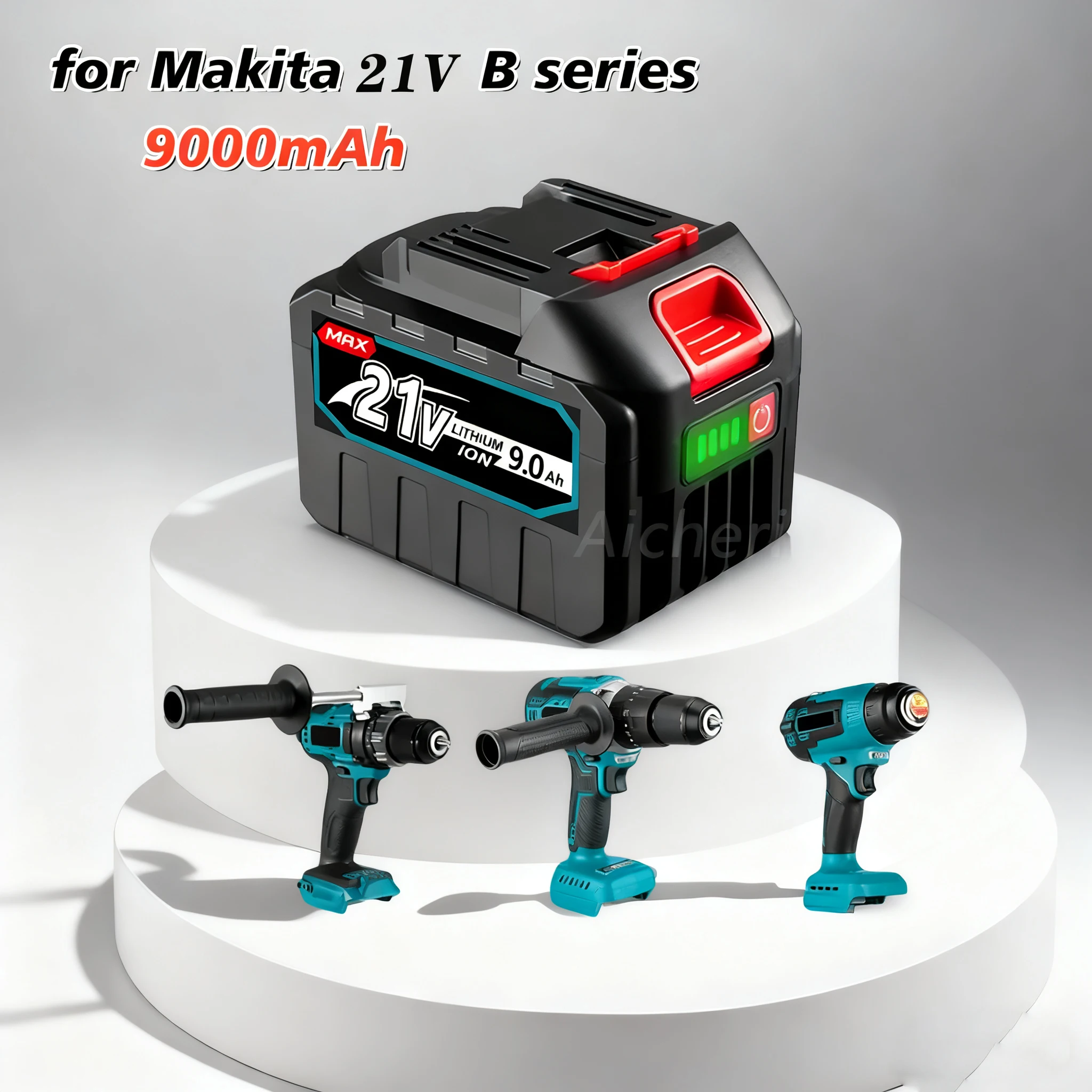 

For Makita 18V-21V 9000mAh Rechargeable Lithium Ion Battery High Capacity with Indicator For Makita Electric Power Tools Battery