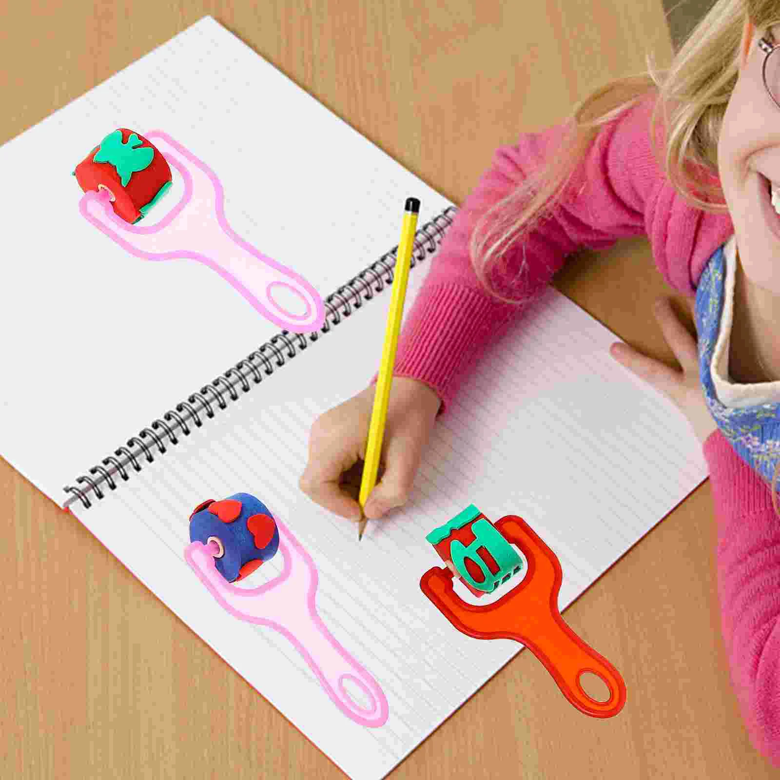 8-delige sponzen schilderroller kinderen stamper benodigdheden handafdruk ornament kit gereedschap voor schilders tekening aanbod multifunctioneel kind