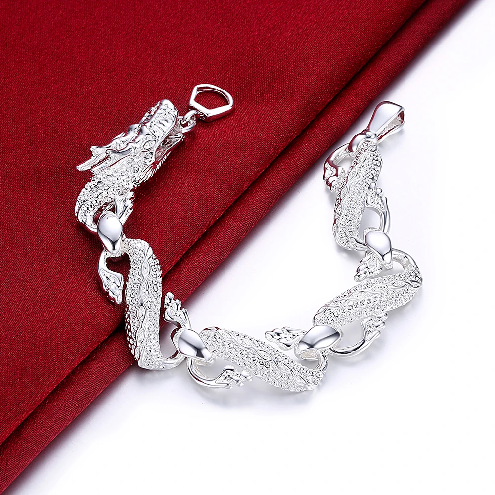 

Hot Charms Big Dragon 925 Sterling Silver Bracelets For Man Women Wedding Party Christmas Gifts Fashion Fine Luxury Jewelry