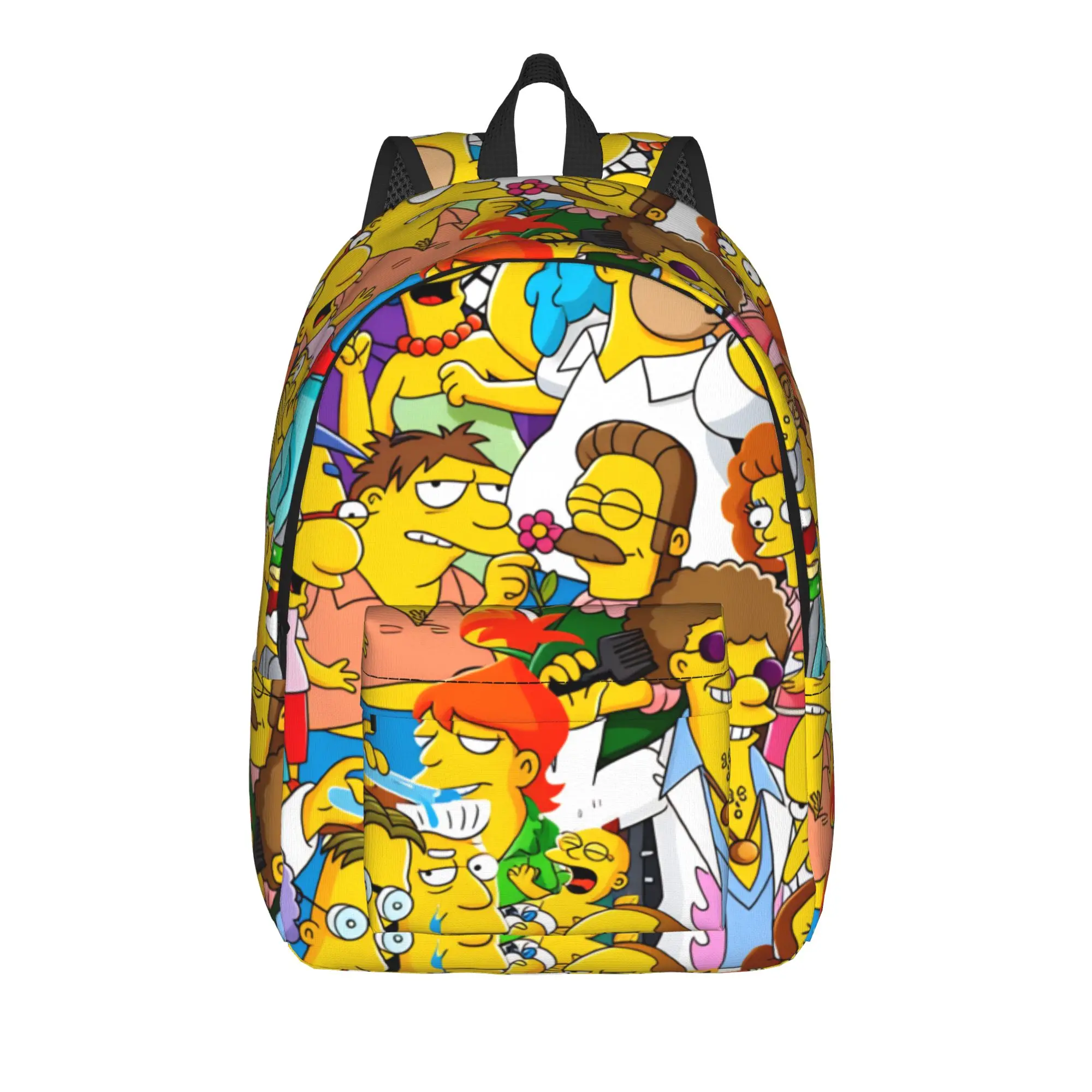 S-Simpsons Family Cartoon Characters Funny Backpack Student Lightweight Backpacks Kawaii Bags Outdoor Style Designer Rucksack