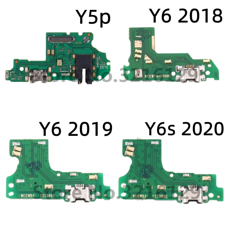 NEW USB Charging Port Dock Charger Plug Connector Board Flex Cable With MIC For Huawei Y5 Y5p Y6 Y6p Prime II Pro 2017 2018 2019