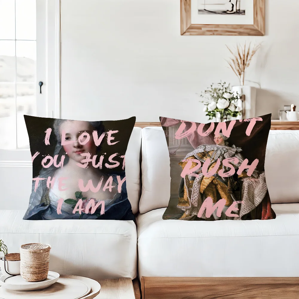 كيس وسادة صورة وسائد مكتب نسوية كلمات مناسبة للأريكة غطاء وسادة مزخرف للسيارة المضحكة