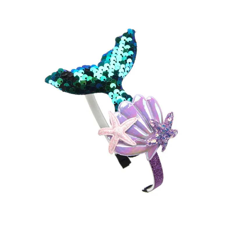 Mermaid Fish Tail Themed Birthday Party Hair Accessories Children's Hair Accessories Photo Prop Party Headbands image 5
