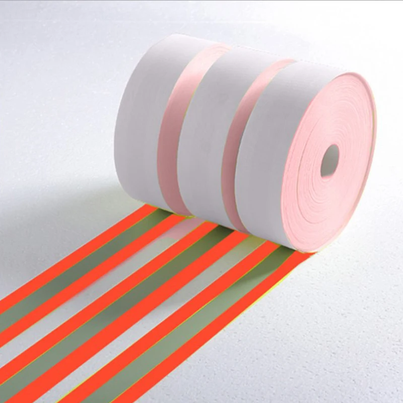 Fluorescentie geel en fluorescentie rood reflecterend vlamvertragend materiaal opnaai tape