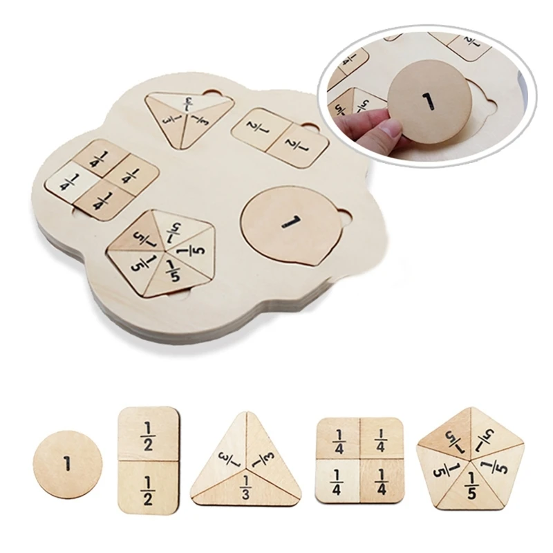 Kinderbreukenpuzzelset Wiskundeleerspeelgoed voor hersenontwikkeling Sorteerspeelgoed