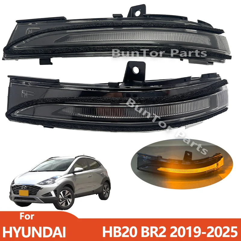 

Side Rearview Mirror Turn Signal Light For HB20 2nd Generation 2019 2020 2021-2025#87614/24-R1000/Wing Mirror Blinker Indicator