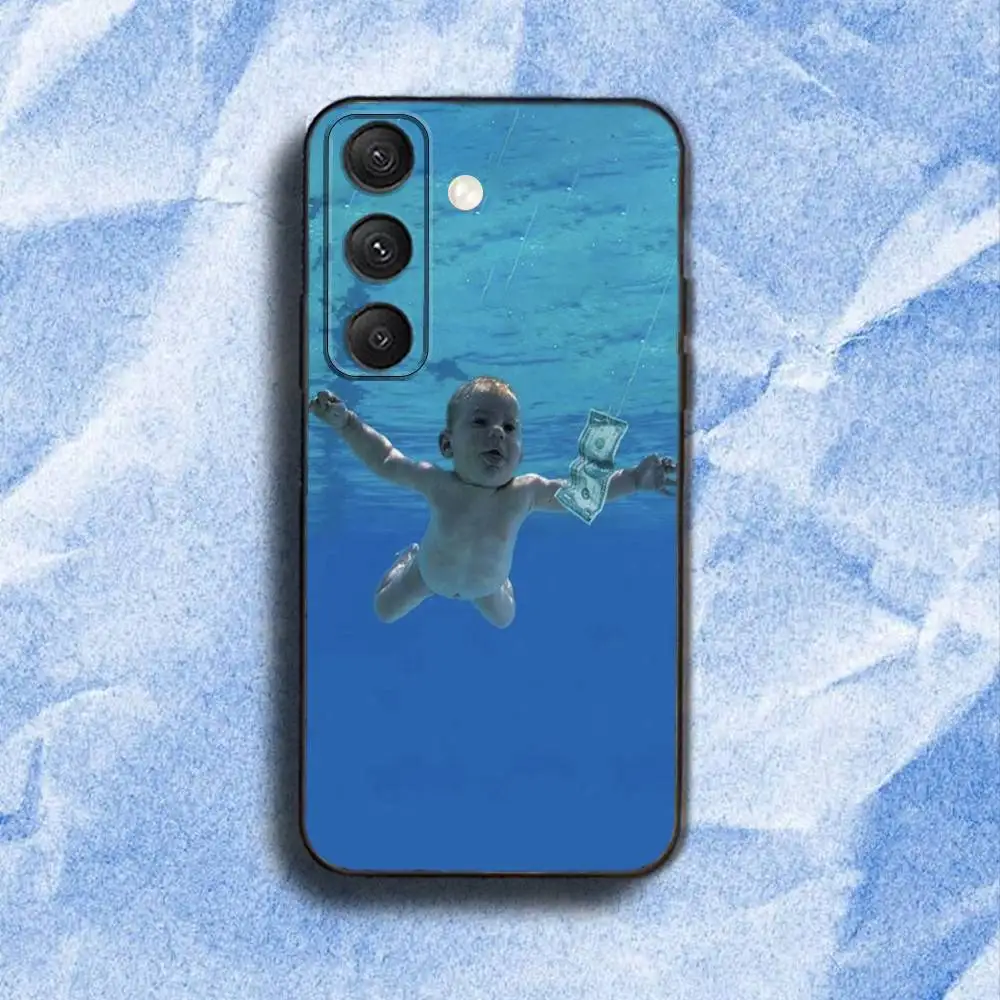 K-Kurt C-Cobain Singer  Phone Case For Samsung S 25,24,23,22,30,21,10,9,Ultra,Plus,Lite,FE,4,5G Black Soft Case