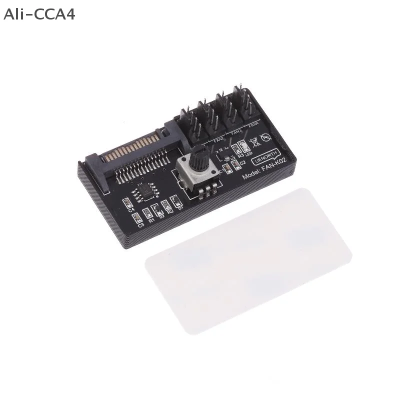 (YY)1Pc 4-Way 6-Way PWM Fan Speed Controller SATA DC Power On 4Pin Fan Governor NAS Server Fan Speed Regulator Fan HUB Control