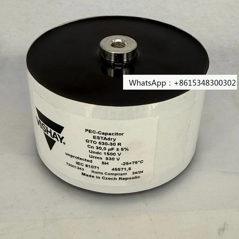 VISHAY PEC capa-citor GTO 530-30R 30uf 530v large-sized high current M8 terminal