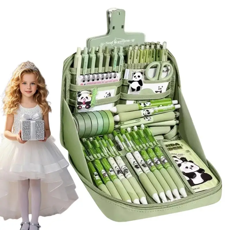 

Panda School Supplies Stationery Set Panda Stationery Learning Set Writing Tools Accessories With Stickers Keychain Pencil Case