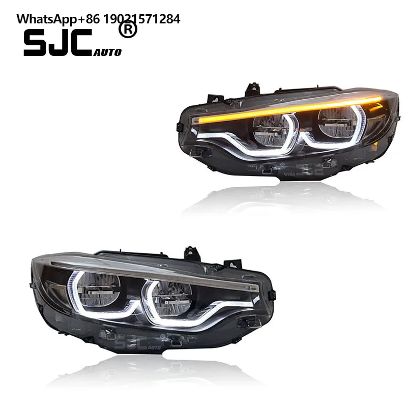 

SJC Auto Car Head Light for 4 Series F32 M4 F82 2013-2019 Upgrade to Full LED Headlight Front Lamps