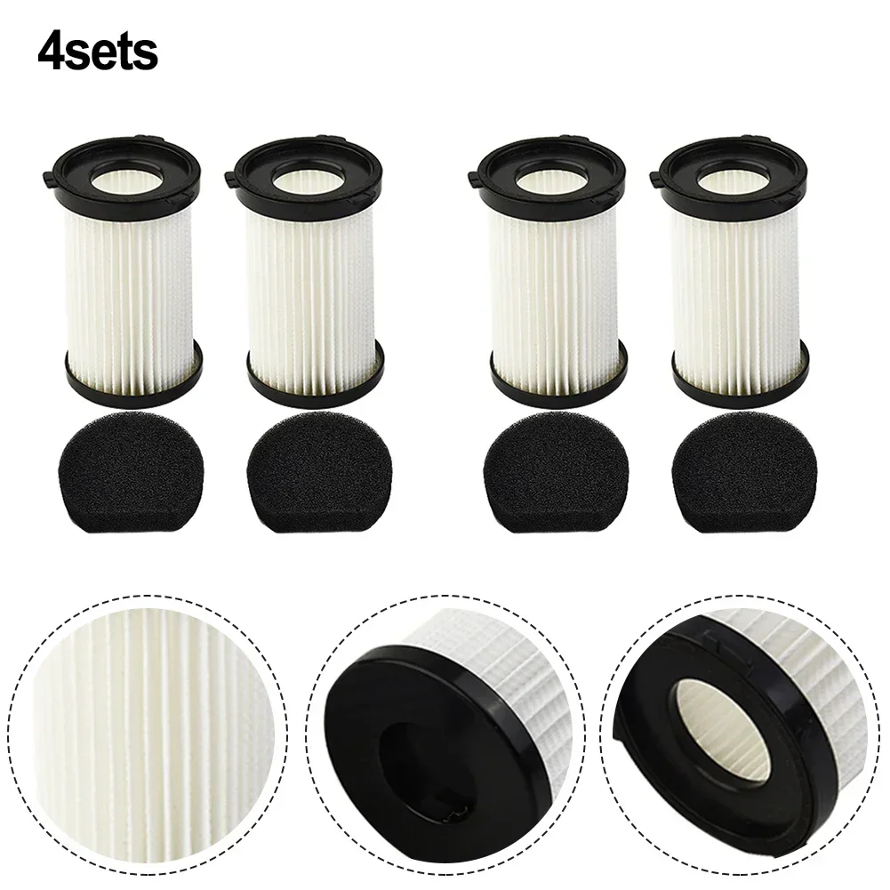 4 Pcs Filters & 4 Pcs Sponges For Cecotec For Conga Thunderbrush 520 550 560 E For Handyforce 2761 2759 Vacuum Cleaner