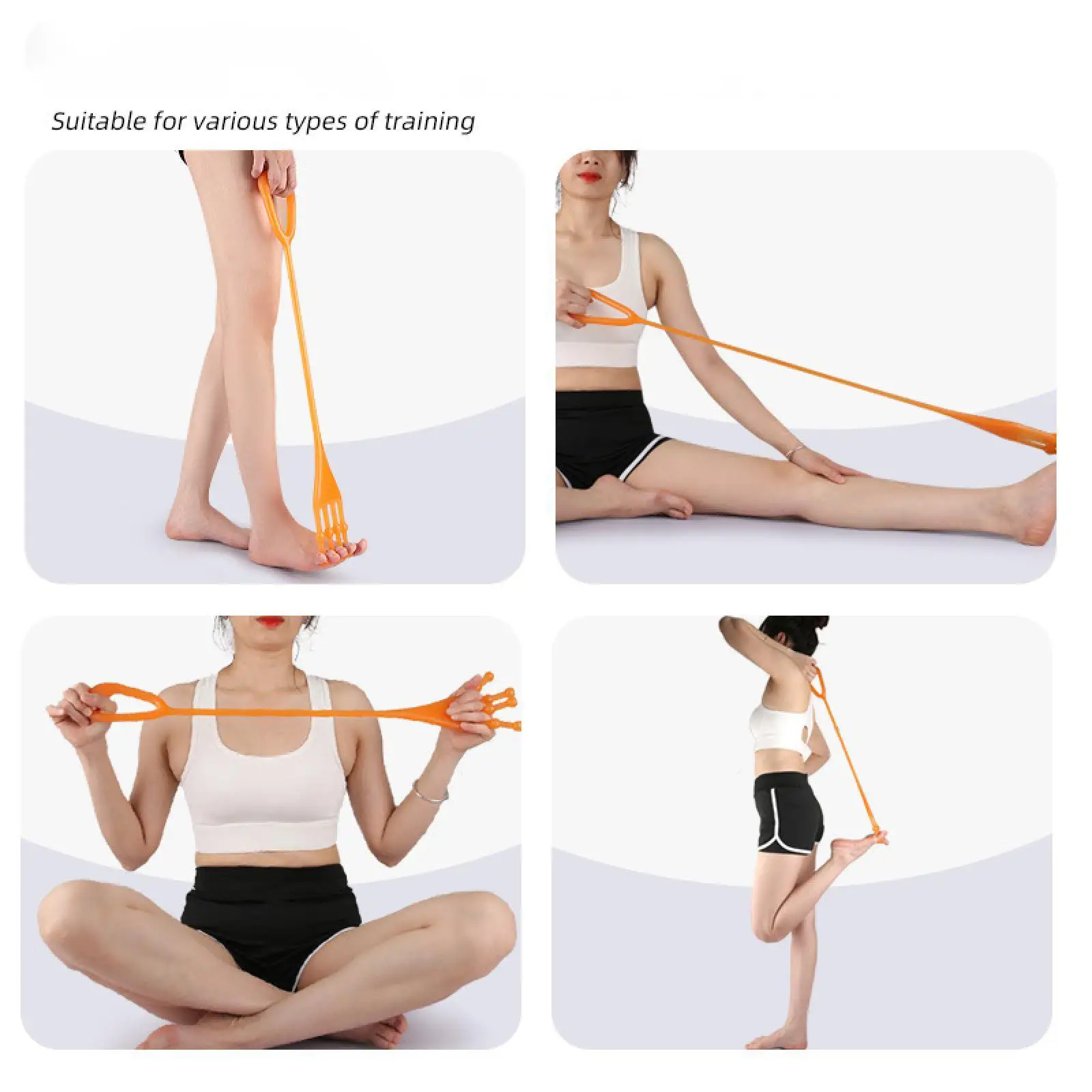 Resistance Stretch Band with Loop Toe Training Band Hamstring Stretch Ligament Foot Leg Stretcher for Home Exercise
