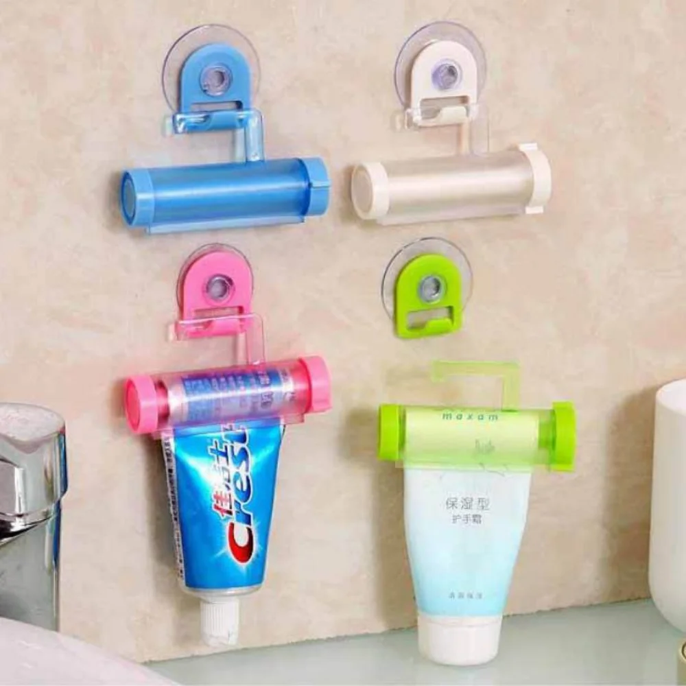 Toothpaste Tube Squeezer Facial Cleanser Press Rolling Holder Toothpaste Squeezer Plastic Easy Press Tube Badroom Accessories