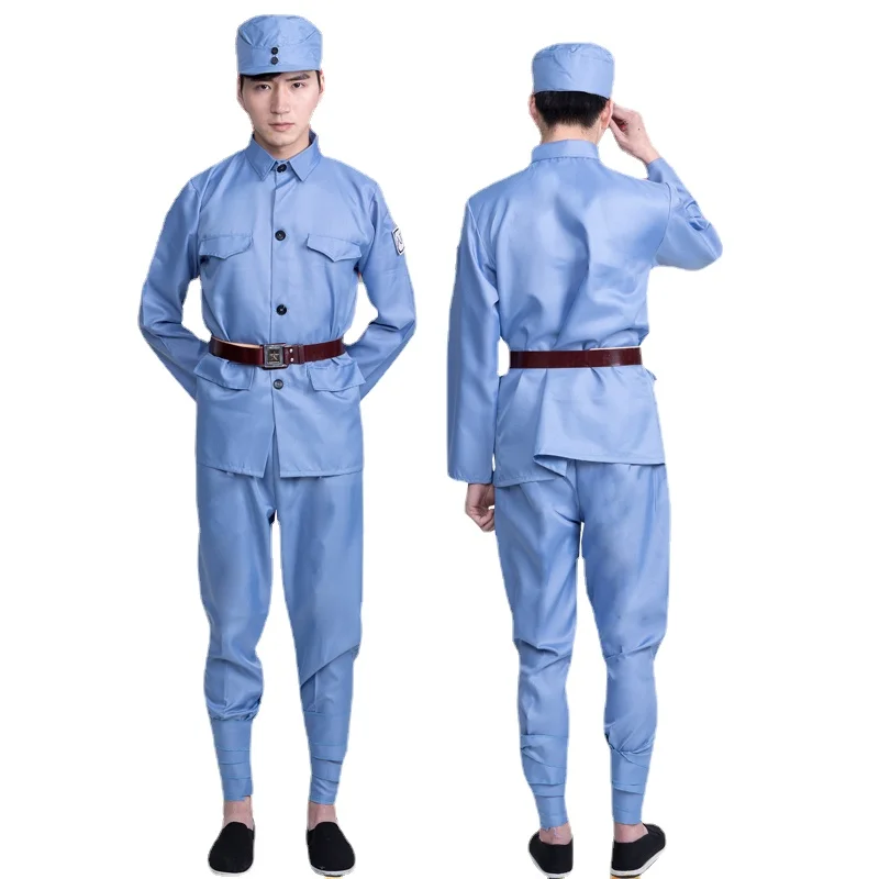 Military Women Uniforms The Eighth Route Army Uniform Red Guards Clothing New Fourth Army Suit Chorus Dance Costume Cosplay