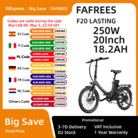 FAFREES F20 Lasting Electric Bike 250W Motor 36V 18.2Ah Battery 20*1.95 inch Tires City E-Bike 25km/h Max Speed 160km Max Range