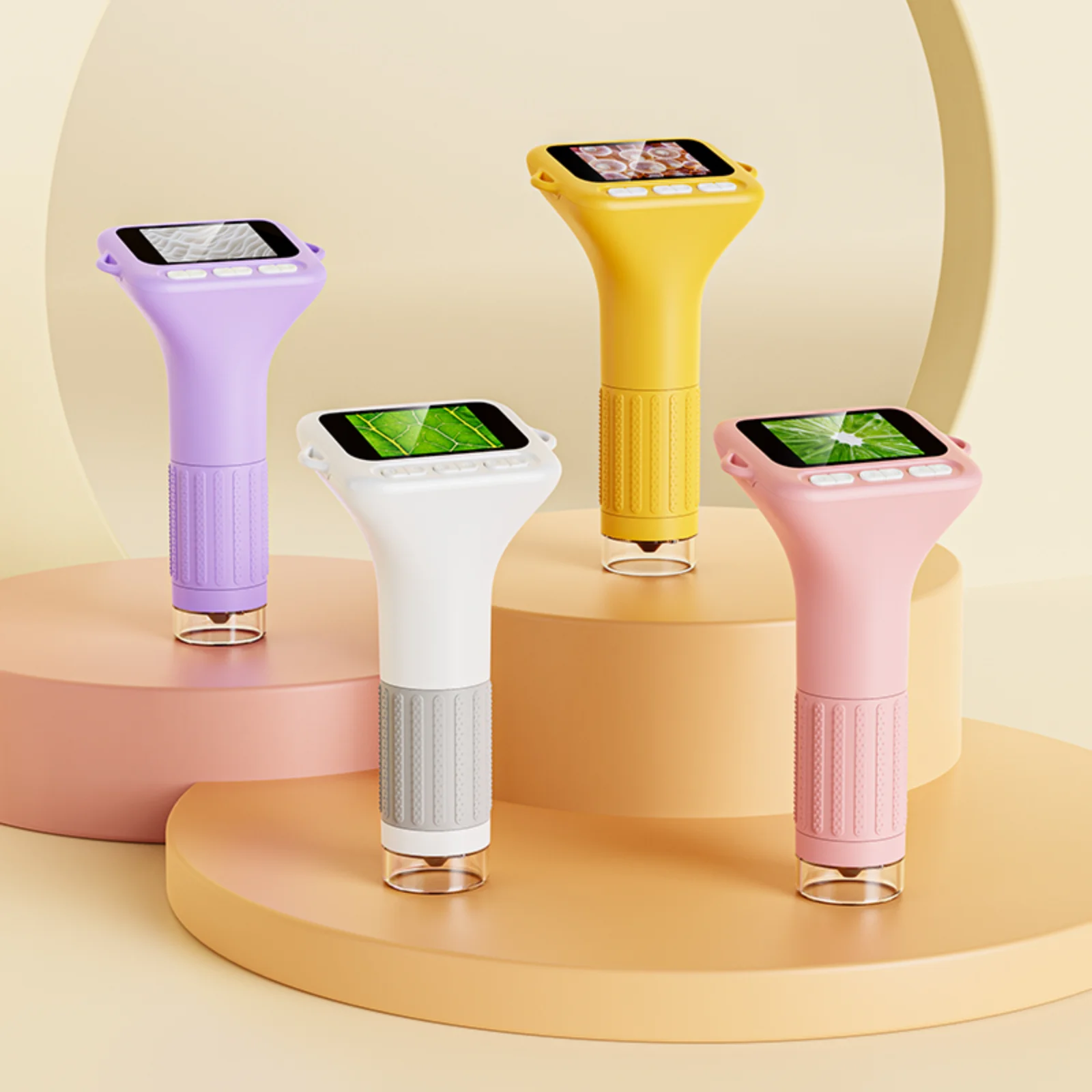 

1000X 1080P 2-Inch Screen Digital Handheld Kids Microscope ini Portable Pocket Miniscope Science Toys Gifts for Boys Girls