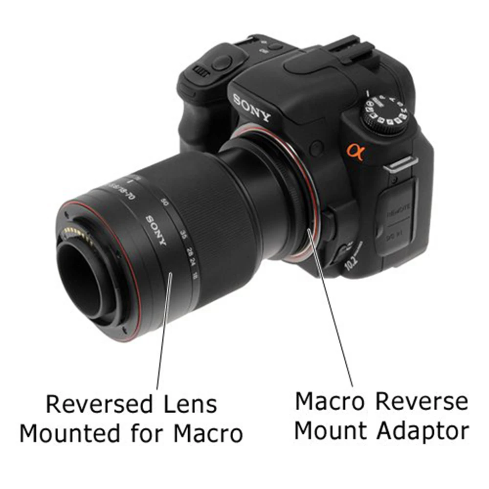 72Mm Macro Ngược Bộ Chuyển Đổi Ống Kính Vòng Cho Sony AF Camera A77II A58 A99 A65 A57 A77 A900 A55 A35 a700 A580 A560