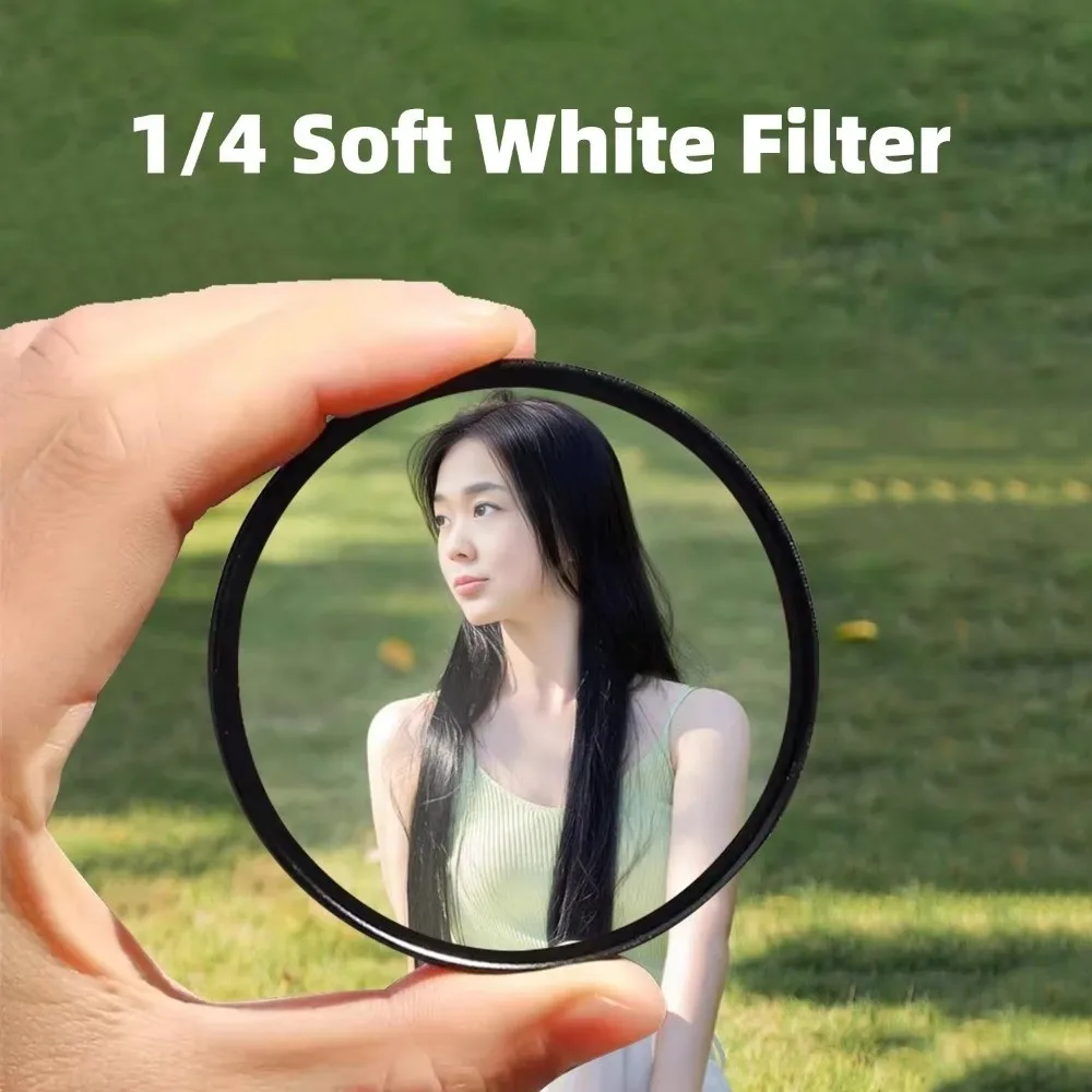 Ultra Slim 1/4 White Soft Lens Filter 49/52/58/62/67 Mm Film Camera Cinematic Effect Filter Mist Dreamy Soft Diffusion Filter