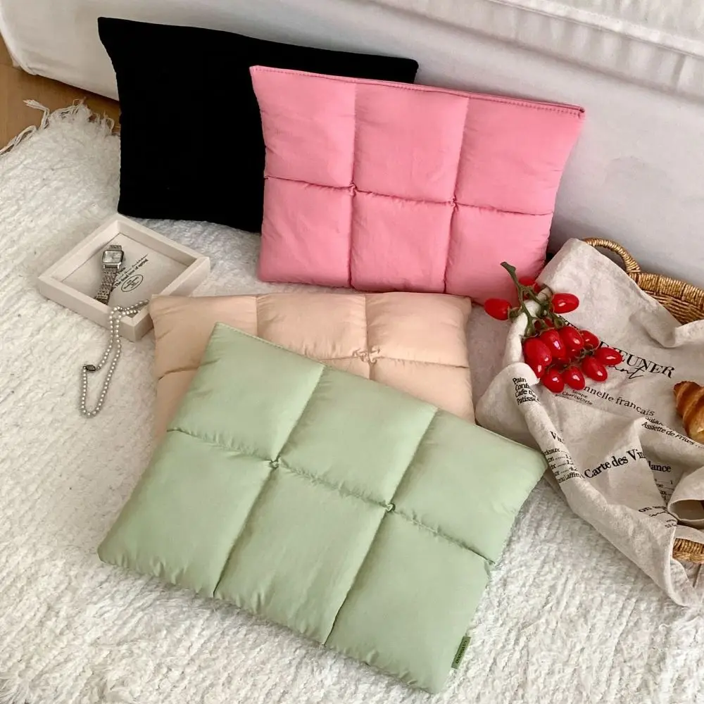 13 15 inch Pillow Laptop Bag Automatic Close Quilted Puffer Notebook Storage Cover Large Capacity for HP/Lenovo/Xiaomi Air Pro