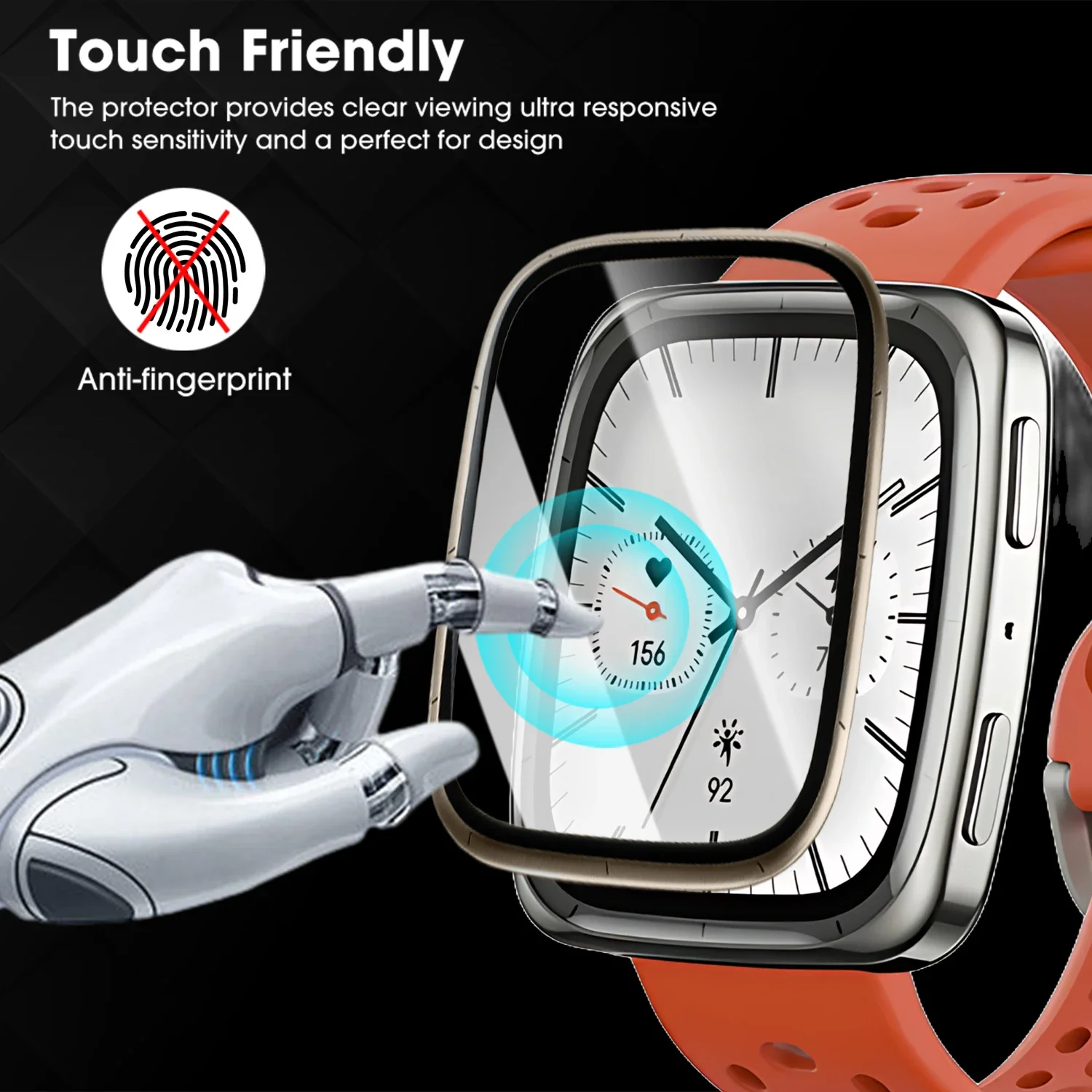 3D Coverage Screen Protector for Amazfit Active 2 Square Anti-Scratch Cover Films HD SmartWatch Film For Amazfit Active 2 Square