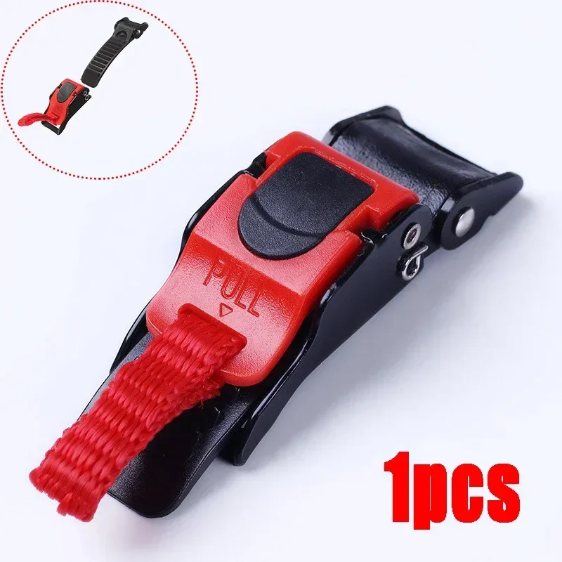 1PC Motorcycle Helmet Speed Clip Chin Strap Quick Release Pull Buckle Black Red Motorcycle Helmet Lock Socket 10-section Buckle