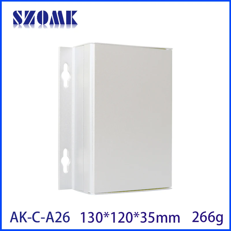 SZOMK Custom Wall Mount Anodized Aluminum Extruded Case Shell Electronic Enclosure for Electric Project Box 35x120x130mm