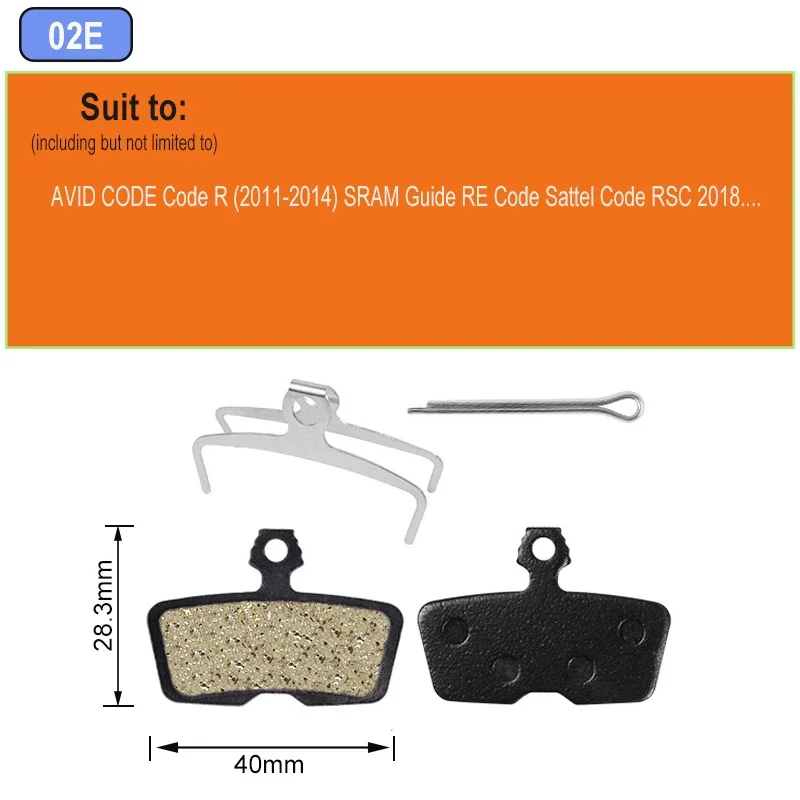 10 Paar Harz-Scheibenbremsbeläge passend für AVID CODE Code R (2011–2014) SRAM Guide RE Code Sattel Code RSC 2018 ZSP – Detail 1