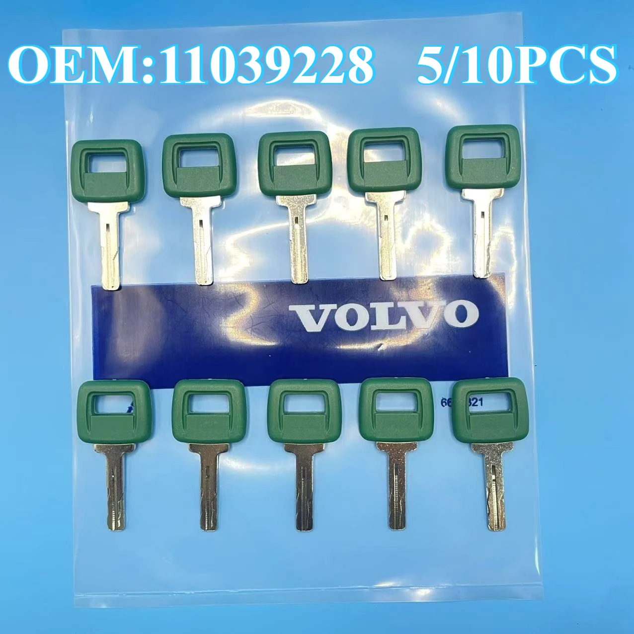 

For Volvo Loader Haul Truck Heavy Equipment Laser Cut Ignition Key 11039228