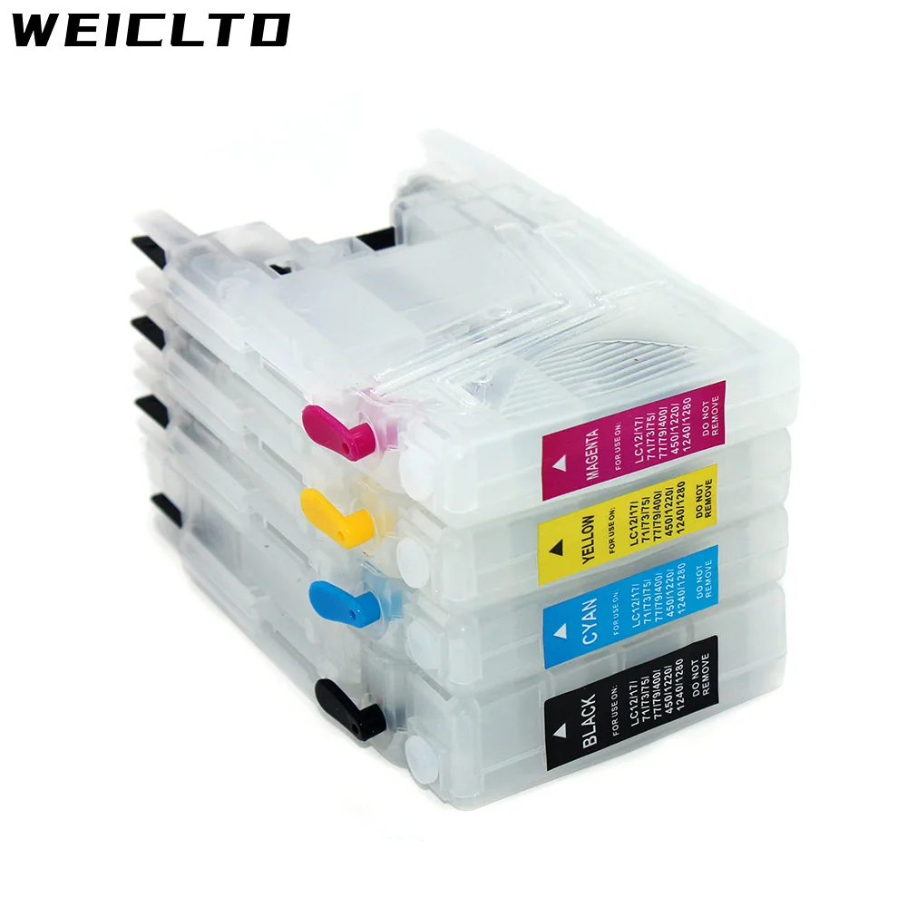 Empty Refill Ink Cartridge No Chip for Brother LC12 LC17 LC75 LC79 LC1240 LC1280 LC73 LC77 DCP-J525 J725 J925 J280 J425 J430