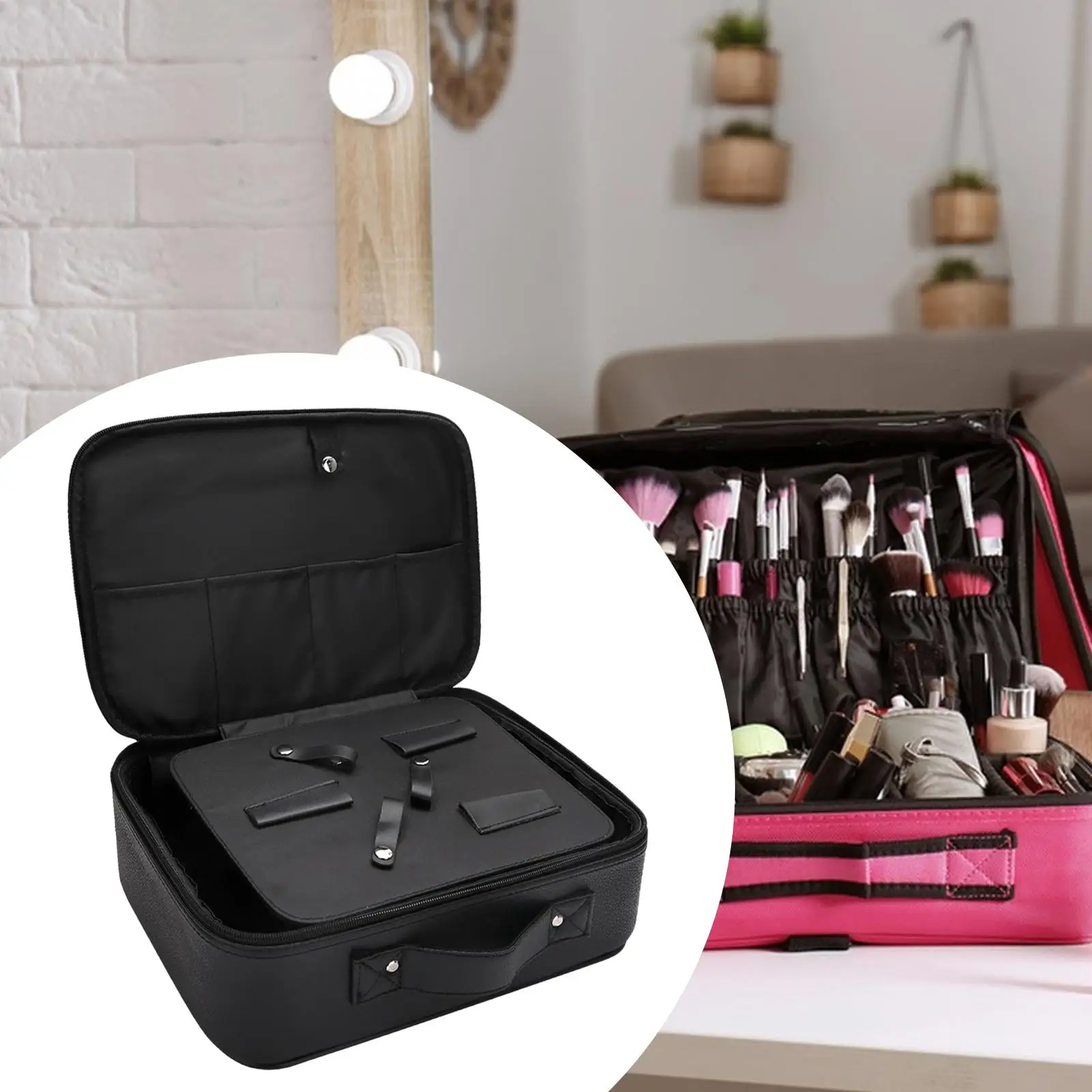 

Hair Stylist Travel Organizer Bag Hairdressing Tools Bag Portable Barber Carrying Case for Grooming Kits Hairstylist Supplies