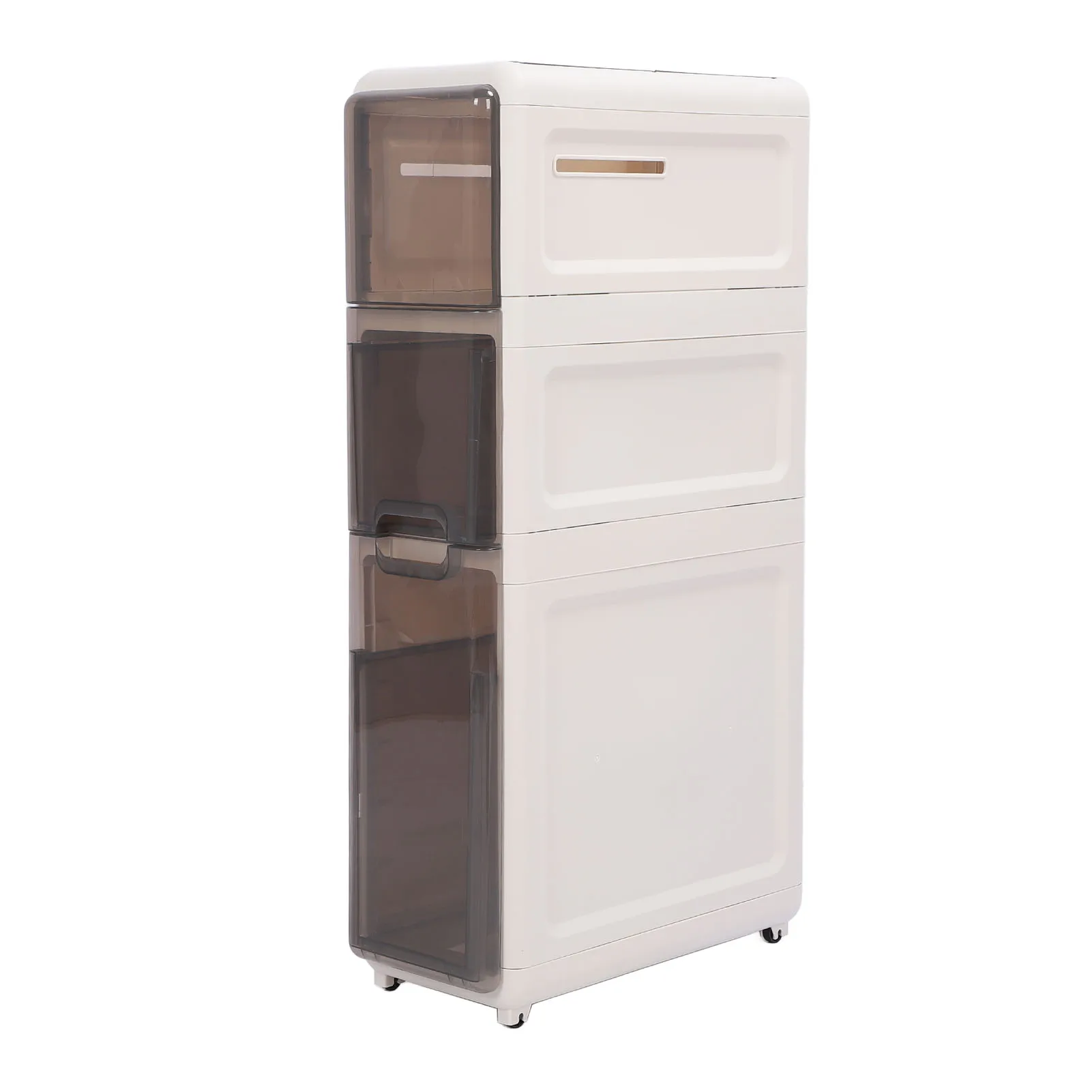 

Cabinet for Small Space Narrow Storage Cabinet with 6 Wheels Water Proof Slim Drawer Organizer for Bathroom Laundry Small Space